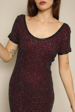1990s Purple Beaded Sugar Plum Fairy Cocktail Dress