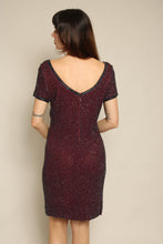 1990s Purple Beaded Sugar Plum Fairy Cocktail Dress