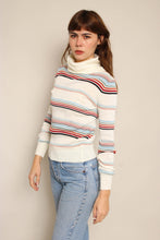 70s Striped Turtleneck Sweater