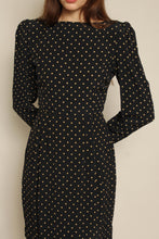 1980s Capriccio Black Polka Dot Dress With Peek-A-Boo Open Back