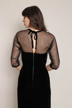 50s Velvet Mesh Bombshell Dress