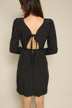 1980s Capriccio Black Polka Dot Dress With Peek-A-Boo Open Back