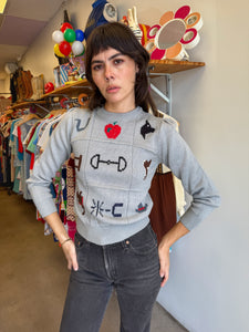 80s Novelty Western Sweater