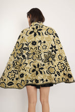 70s Floral Tapestry Cape