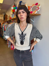 80s Beaded Zebra Sweater