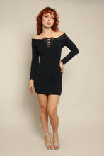 90s Leather Lace Up Mini Dress