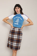 60s Brown Plaid Skirt