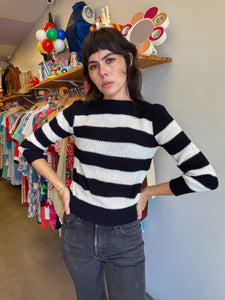 80s Black & White Sweater