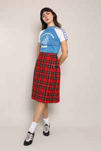 90s Tartan Plaid Buckle Skirt