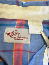 80s Pastel Plaid Western Shirt