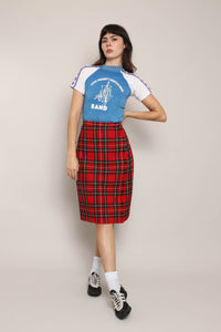 90s Tartan Plaid Buckle Skirt