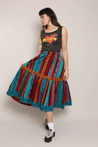 80s Southwestern Cotton Skirt