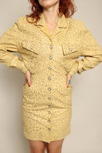 80s Leopard Leather Dress