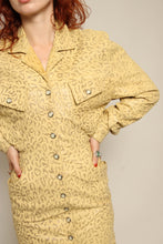 80s Leopard Leather Dress