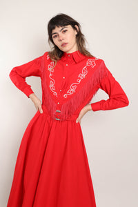 90s Fringe Western Dress