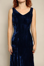 80s Betsey Johnson Blue Velvet Dress