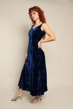 80s Betsey Johnson Blue Velvet Dress