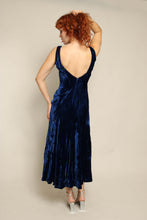 80s Betsey Johnson Blue Velvet Dress