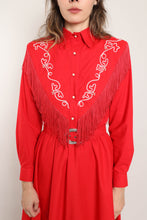 90s Fringe Western Dress