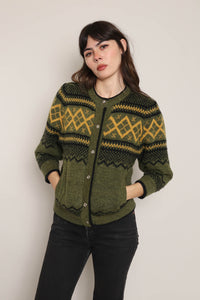 80s Mohair Nordic Cardigan