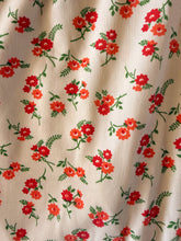 70s Orange Floral Mini Dress - XS/S
