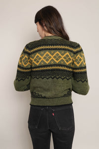 80s Mohair Nordic Cardigan