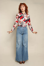 70s Pencil Novelty Print Shirt