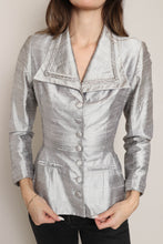 40s Silver Silk Blazer