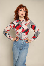 70s Pencil Novelty Print Shirt
