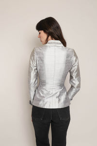 40s Silver Silk Blazer