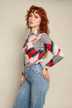 70s Pencil Novelty Print Shirt