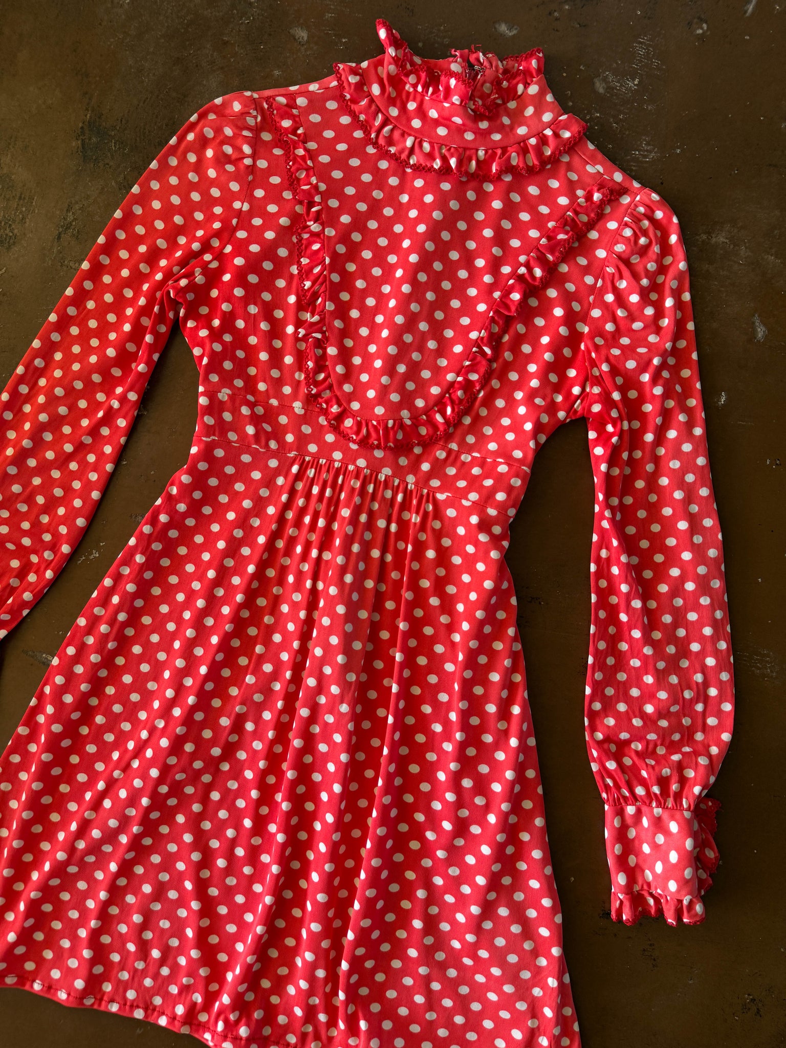 70s Polka Dot Mini Dress - S 70s Polka Dot Mini Dress - S