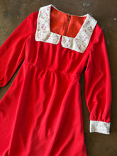 70s Square Collar Mini Dress - L/XL