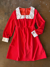 70s Square Collar Mini Dress - L/XL