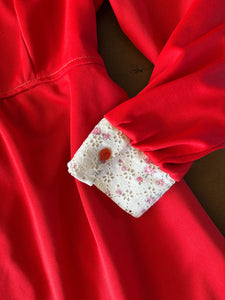 70s Square Collar Mini Dress - L/XL