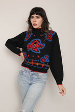 80s Paisley Floral Sweater