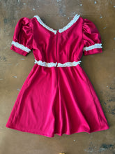 70s Maroon Lace Mini Dress - XL