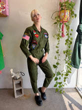 70s Chemin De Fer Patchwork Military Flight Suit