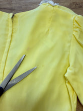70s Yellow Chiffon Mini Dress - XS