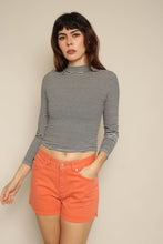 Y2K Ralph Lauren Plaid Label Orange Jean Shorts