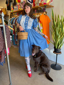 60s Ruffle Prairie Dress