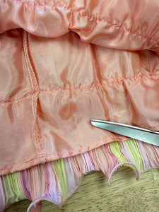 80s Striped Plisse Dress
