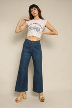 1970s Levi's Orange Tab Wide Leg Dark Wash Bell Bottom Jeans