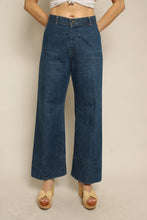 1970s Levi's Orange Tab Wide Leg Dark Wash Bell Bottom Jeans
