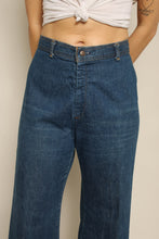 1970s Levi's Orange Tab Wide Leg Dark Wash Bell Bottom Jeans