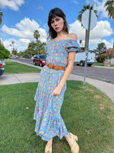 70s Floral Peasant Dress