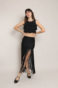 90s Helen Storey Fringe Skirt