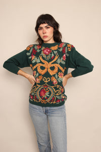 90s Whimsy Print Sweater