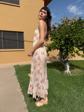 70s Macrame Halter Maxi Dress
