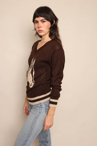 70s Horse Portrait Sweater
